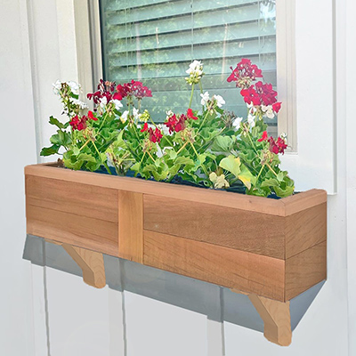 cedar window box planter