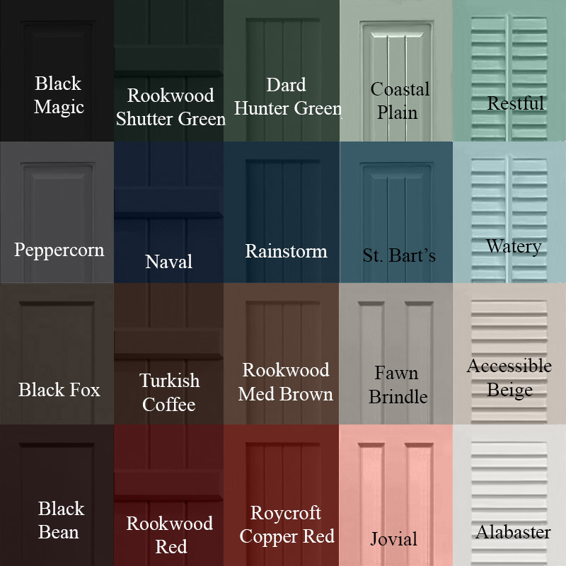 Forever Shutters Paint Color Options