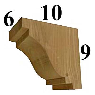 9x10 X6 Exterior Wood Corbel